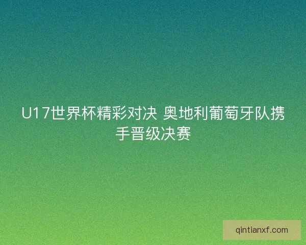 U17世界杯精彩对决 奥地利葡萄牙队携手晋级决赛